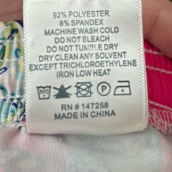 Simply Southern Pink and Teal Seashell Patterned Shorts - Picture 4 of 4